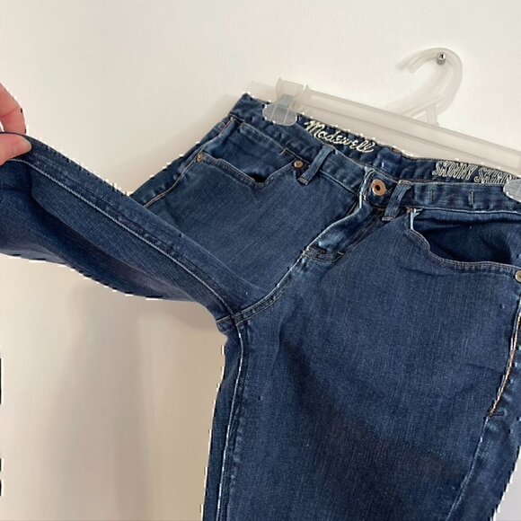 MADEWELL Skinny Skinny Jeans Dark Wash Five Pocket Zip Cropped Ankle ? sz 29 W29 - Picture 6 of 12